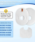Rocket Vacuum Filter Replacement Kit Nine Pack With Foam Pre Motor And Post Motor Felt Filters for HV292 HV300 models display
