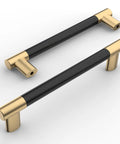 10 Pack Matte Black And Gold Knurled Cabinet Pulls 5 Inch Center To Center For Cabinets Drawers Wardrobes Durable Aluminum Alloy Construction