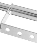 Heavy Duty Spring Loaded Gate Caster With Shock Absorbing Suspension For Buttery Smooth Rolling On Wood And Tubular Farm Gates close-up of metal mounting bracket