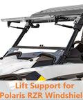 Kickass Front Windshield Gas Lift Strut Replacement For All Terrain Ride featuring heavy-duty support in black for Polaris RZR.