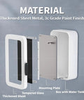 Tough As Nails Wall Mount Charging Station Box Lockable Weatherproof Cord Keeper showing thickened sheet metal and tempered glass.