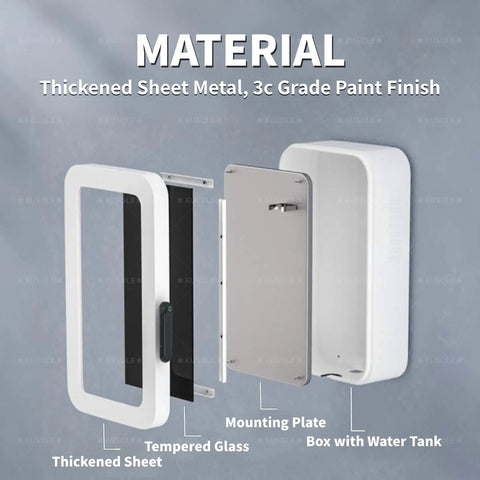 Tough As Nails Wall Mount Charging Station Box Lockable Weatherproof Cord Keeper showing thickened sheet metal and tempered glass.