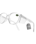 Built Like A Tank Z87 Plus Safety Reading Glasses With Wraparound UV400 Side Shields And Shatterproof Lenses Made For Rough Worksites And Laid Back Weekends Your Solid Daily Driver At One Oh Power, clear design with +1.0 reading lens.