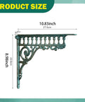 Wall Mount Shelf Bracket With Roman Column Triangle Structure For Dope Space Saving Storage, Vintage Industrial Style