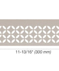 Rectangular Shower Shelf For Kerdi Board Niches No-Fuss Aluminum 4mm Greige Finish Floral Design Easy Install Tile-Friendly Mount