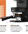 Automatic Espresso Coffee Tamper With Adjustable Tamping Profile And Precise Calibrated Pressure For Mahlkönig E80 Grinders, showing motorized tamper design.