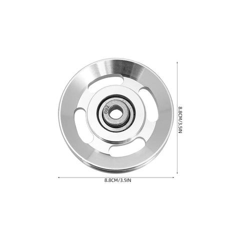 Heavy Duty Replaceable Cable Pulley Wheels 10 Pack Smooth As Butter Aluminum Alloy Lifting Blocks Tough As Nails For Friction Reduction, 3.5-inch pulley.