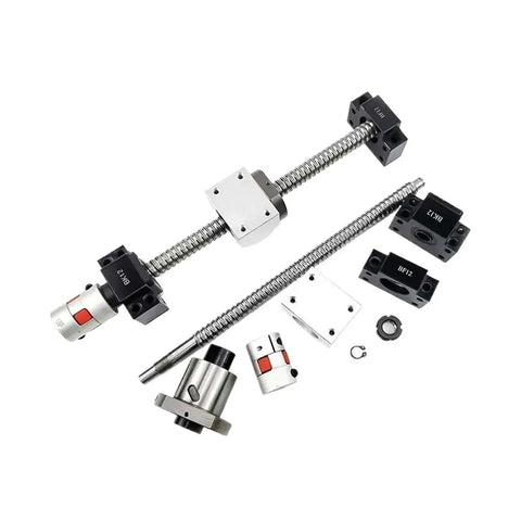 Top Tier Miniature Bearing Steel Linear Motion Rail Kit Featuring Four Hgw20cc Sliders One Sfu2005 Precision Ball Screw And Dual Hgr20 Guide Rails, showcasing complete precision components.