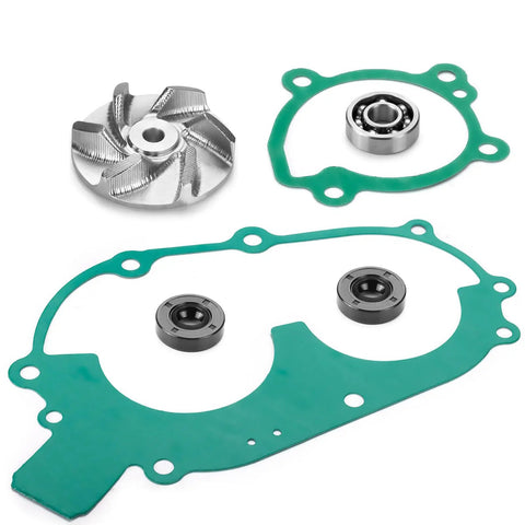 Premium Water Pump Impeller Gasket Bearing And Seal Kit Fits Polaris Sportsman Big Boss Scrambler 400, features poly impeller and seals.