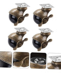 Vintage Brass Finish Plate Casters And 2 Inch Swivel Furniture Wheels Built Tough for easy installation and mobility.