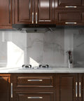 Modern kitchen with wooden cabinets featuring 12 Pack 3 Inch Barrel Cabinet Pulls Gold And Grey Aluminum Handles For Cabinets And Drawers.