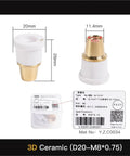 Laser Ceramic Nozzle Protective Sensor Connector Part For S12F Laser System Pro Grade Heavy Duty Nozzle Guard High Heat Resistant Tip Precision Hardware For Industrial Laser Machines Easy Install And Reliable Performance. 20mm x 28mm D20 M8*0.75 ceramic nozzle