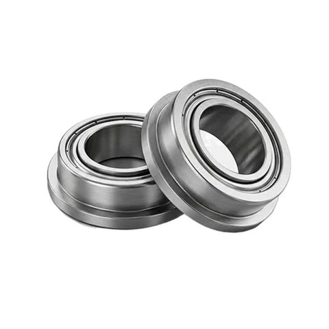 10 Pack Rock Solid Stainless Steel Flanged Bearings FR188 R188 double shield sealed ball bushings with smooth metal cups.