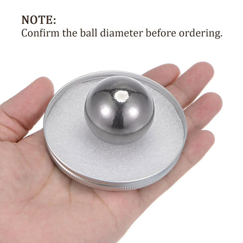 One Piece 1 3/4 Inch Precision Steel Balls Top Shelf 304 Stainless Build Rock Solid for drawer slides in hand.