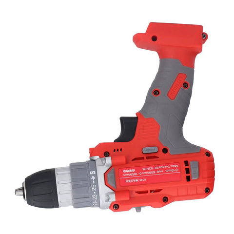 Dual Direction Rotation Cordless Electric Drill Featuring 25 Adjustable Torque Settings Plus A One Hand Reverse Switch Designed For Daily Grinds And Zero Hassle Builds side view with ergonomic handle.