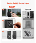 Comparison of Matte Black Keyless Entry Door Lock Set Featuring Keypad Deadbolt With Smooth Lever Handles highlights IP55 waterproof feature.