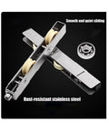 Heavy Duty Aluminum Window Pulley With Double Copper Wheels And Precision Bearings For Smooth Gliding Sliding Systems, rust-resistant stainless steel design.
