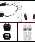 Hella Reliable Vcm Muffler Adapter Harness Kit For Three Point Five Liter V6 Honda Odyssey Pilot Ridgeline And Acura Accord plug and play connectors