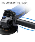 Heavy Duty 1000 Watt Electric Angle Grinder Built Like A Tank For Heavy Metal Cutting And Daily Grinding 220 Volt Shop Ready Power Tool with ergonomic side handle.