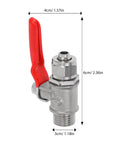 Heavy Duty Copper Quick Snap Ball Valve Two Pack With Rock Solid Handle quarter inch male thread shut off valve with red handle
