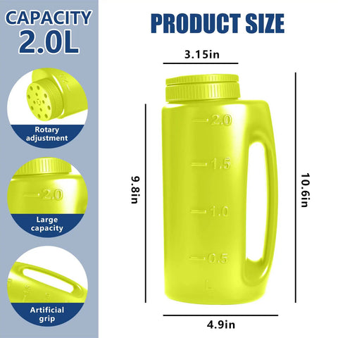 Adjustable Handheld Seed Shaker And Spreader For Fertilizer Grass Seed Ice Melt And Lawn Care Durable Plastic Portable 2.0L