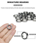 Twenty Piece Set 10X15X4mm Deep Groove Ball Bearings Chrome Steel Double Rubber Sealed Heavy Duty Industrial Machinery Parts Power Tools Replacement in hand.