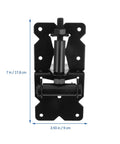 Rock Solid Stainless Steel Gate Hinges 2 Pack For Barn Doors And Wooden Fences Hella Heavy Duty showing detailed black hinge dimensions 7x3.93 inches.
