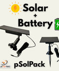 Portable Weatherproof Solar Charging Station With Integrated 8000mAh Battery gives your trail camera gear solid off grid juice. Solar panel with mount.