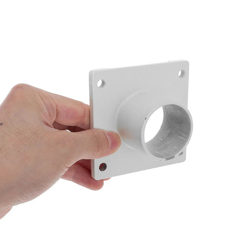 Diyeah Industrial Dryer Discharge Flange Adapter Steel Bottom Outlet Connector Anti-Slip Design, held in hand for easy installation.