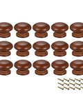 Revamp Your Space With These Awesome 35mm Round Wood Drawer Knobs In A Cool Dark Red Shade. 15 knobs with matching screws.