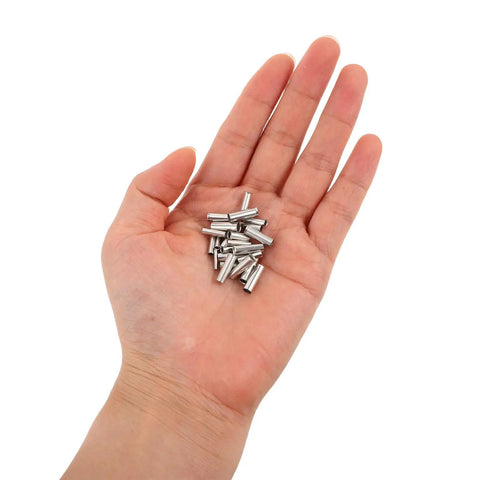 Premium 600pcs Tinned Copper Wire Ferrules Kit with Solid Crimp Terminals For Electrical Projects, Non Insulated Cord End Pins Heavy Duty Connectors Perfect For Wiring Jobs And Complex Cable Installations Today. Silver ferrules held in hand