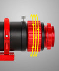 Close-up of rotating focus knob on Rock Solid Astronomical Guider With Smooth Focusing And Reliable Guiding For 50ED 50/240 F4.8