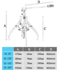Heavy Duty Hydraulic Gear Puller And Three Jaw Bearing Separator With Badass Torque For Hubs Flanges And Gears Easy No Sweat Pumping Action Up To Fifteen Tons dimensions diagram