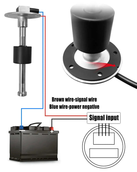 10 Inch 0 To 90 Ohms Fuel Sender Unit For Boat Marine Tank And Cars Trucks Buses Universal Fuel Water Level Sending Gauge Sensor wiring diagram