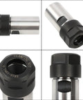 Knuckle Cracker Angle Grinder Extension Shaft Adapter Kit with one quarter and one half inch spring collets, showing clamping nut and alloy steel construction.