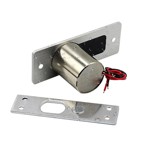 Top Shelf Waterproof Electric Magnetic Lock With Foolproof Fail Safe Access Control And Kick Butt Drop Bolt Deadbolt for glass doors, metal construction, robust design, waterproof.