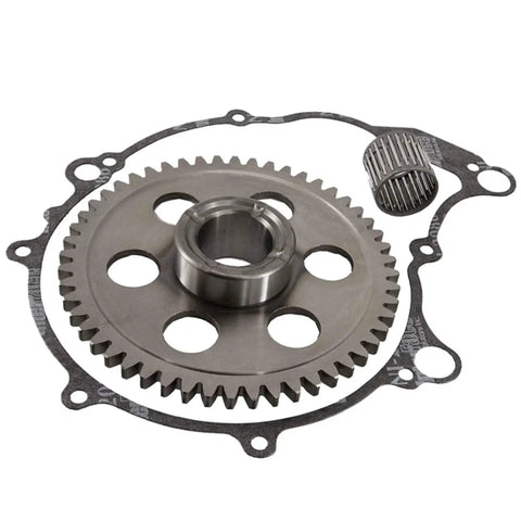 Hardcore Starter Clutch Bearing Kit For Yamaha Raptor 660 Yfm660 660r Atv Quad one-way bearing assembly with metal shaft and sprocket.
