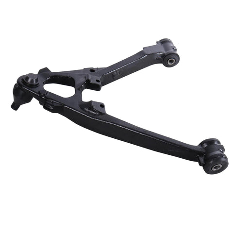 Black reinforced control arm for Garage Ready Front Suspension Kit With Reinforced Upper Lower Control Arms And Zerk Greased Ball Joints For 2007 To 2013 Chevrolet Silverado Tahoe GMC Sierra Half Ton Truck Refresh.