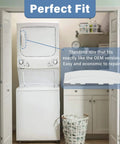 Heavy Duty Dryer Door Handle Replacement For Stackable Dryers That Fits GE And Kenmore, shown on stackable dryer set