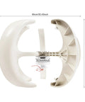 Five Blade Lantern Style Vertical Wind Turbine Generator 600W 12V side view dimensions nylon fiber construction