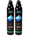 Game Changer Lithium Ion Battery Fire Extinguisher Aerosol Spray for Electric Vehicles and Chargers Patent Pending Safe Formula Non Toxic Hella Compact for Garage or Office Quick Stop to Thermal Runaway Danger 2 Pack Included placed side by side in black cans.