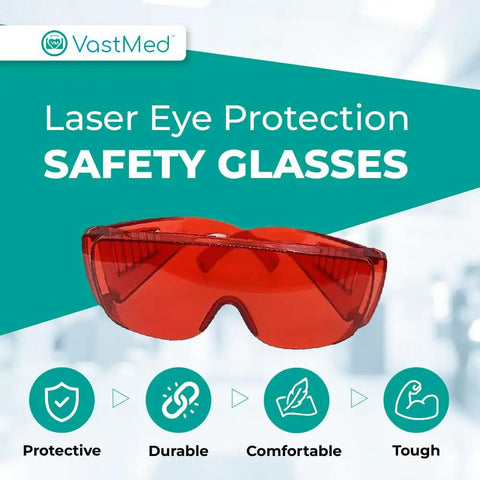 Top Shelf Tough As Nails Dental Protective Goggles With Red Laser Lens Guarding Against Led Wavelength Exposure Hard Working Pro Grade Safety Eyewear For All Day Clinic Shifts on display.