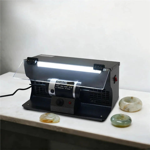 Polishing Machine With Dust Collector And Variable Speed 0-8000 Rpm 200W Pure Copper Motor For Steel Woodwork And Hardware Polishing