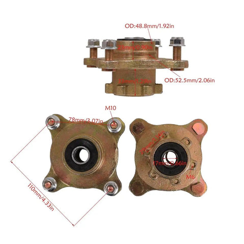 12 Inch Front Suspension Swingarm Assembly With Hydraulic Disc Brake Rotor Kit And 4 Stud Wheel Hubs for off-road rigs, detailed view