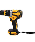 Kickass Brushless Cordless Drill Delivering Solid 100 Nm Torque And Crisp 2000 Rpm Adjustment For Rough Wood And Plastic Tasks That Run Like Grease Every Time, side view with black and yellow design.