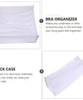 Three Piece Foldable Closet Organizer Bins With Adjustable Drawer Dividers For Socks Undies And Lingerie space saving fabric storage cubes in white.