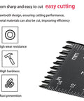 Close-up of Do It All Oscillating Tool Blades Kit 57Pc Quick Release Set showing sawtooth design and durability features.