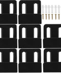 Heavy Duty Black Stainless Steel Tile Display Hangers, Wall Mount Hooks For Mirrors And Shelves, 8 Pack with screws and anchors