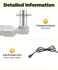 High Precision Mini Benchtop Drill Press thickened column and 4.43-ft power cord for stability and versatility in drilling.