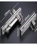 20 Pack Stainless Steel Pivot Hinges Heavy Duty Rotating Shafts For Wooden Murphy Beds Hidden Door Hardware, dimensions shown.